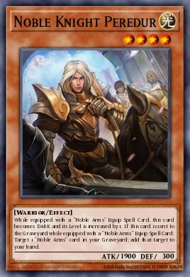 Noble Knight Peredur Yu-Gi-Oh card