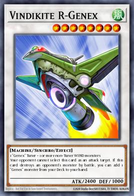 Vindikite R-Genex Yu-Gi-Oh card