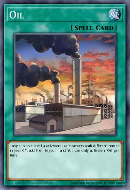 Oil Yu-Gi-Oh card