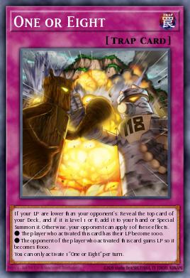 One or Eight Yu-Gi-Oh card