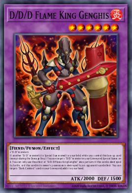 D/D/D Flame King Genghis Yu-Gi-Oh card