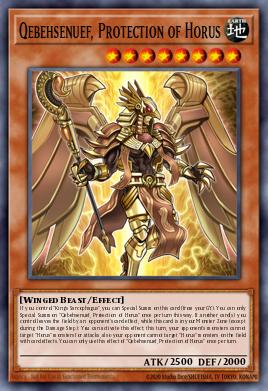 Qebehsenuef, Protection of Horus Yu-Gi-Oh card