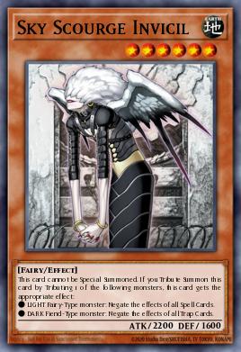 Sky Scourge Invicil Yu-Gi-Oh card