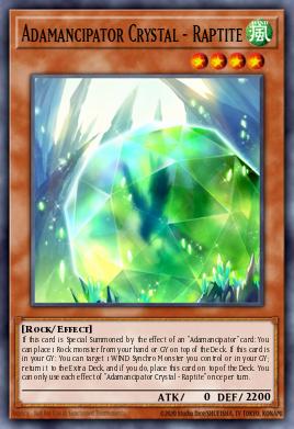 Adamancipator Crystal - Raptite Yu-Gi-Oh card