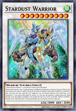 Stardust Warrior Yu-Gi-Oh card