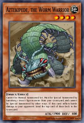 Aztekipede, the Worm Warrior Yu-Gi-Oh card