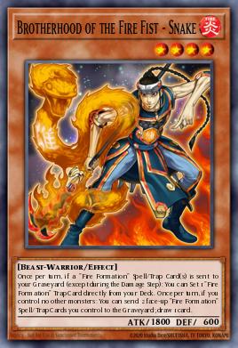 Brotherhood of the Fire Fist - Snake Yu-Gi-Oh card