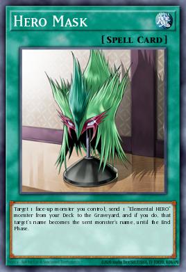 Hero Mask Yu-Gi-Oh card