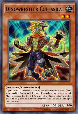 Dinowrestler Coelasilat Yu-Gi-Oh card