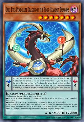 Odd-Eyes Pendulum Dragon of the Four Heavenly Dragons Yu-Gi-Oh card