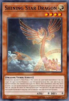 Shining Star Dragon Yu-Gi-Oh card