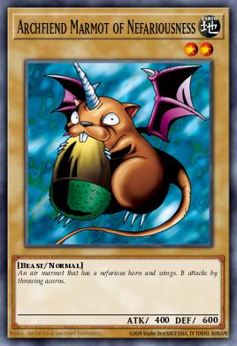 Archfiend Marmot of Nefariousness Yu-Gi-Oh card