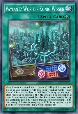 Vaylantz World - Konig Wissen Yu-Gi-Oh card