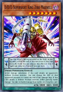 D/D/D Supersight King Zero Maxwell Yu-Gi-Oh card