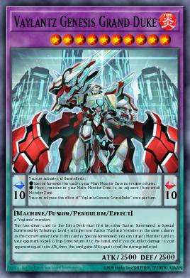 Vaylantz Genesis Grand Duke Yu-Gi-Oh card