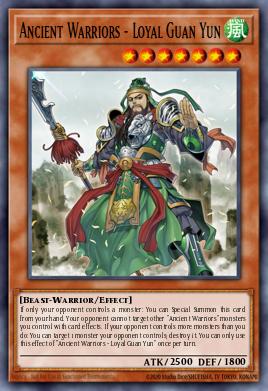 Ancient Warriors - Loyal Guan Yun Yu-Gi-Oh card