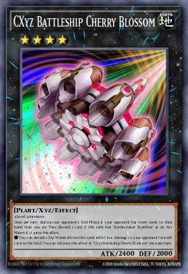 CXyz Battleship Cherry Blossom Yu-Gi-Oh card