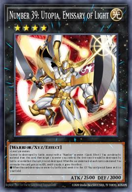 Number 39: Utopia, Emissary of Light Yu-Gi-Oh card