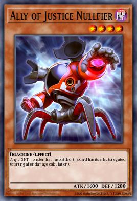 Ally of Justice Nullfier Yu-Gi-Oh card