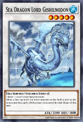 Sea Dragon Lord Gishilnodon Yu-Gi-Oh card