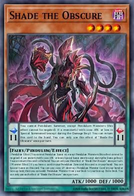 Shade the Obscure Yu-Gi-Oh card