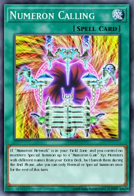 Numeron Calling Yu-Gi-Oh card