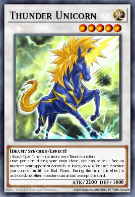 Thunder Unicorn Yu-Gi-Oh card