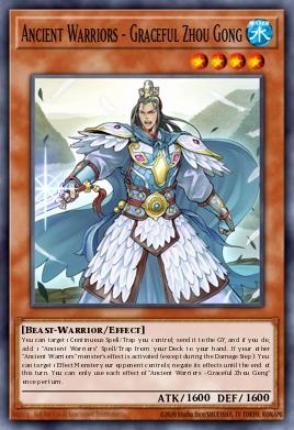 Ancient Warriors - Graceful Zhou Gong Yu-Gi-Oh card
