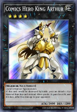 Comics Hero King Arthur Yu-Gi-Oh card