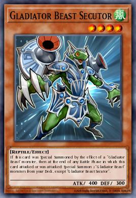 Gladiator Beast Secutor Yu-Gi-Oh card