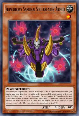 Superheavy Samurai Soulbreaker Armor Yu-Gi-Oh card