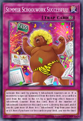 Summer Schoolwork Successful! Yu-Gi-Oh card