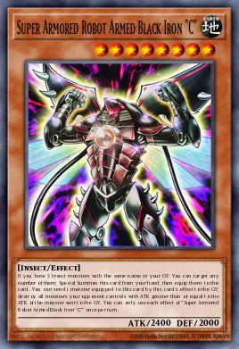 Super Armored Robot Armed Black Iron "C" Yu-Gi-Oh card