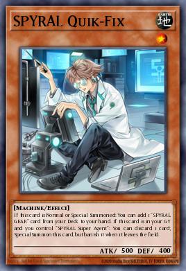 SPYRAL Quik-Fix Yu-Gi-Oh card