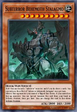 Subterror Behemoth Stalagmo Yu-Gi-Oh card