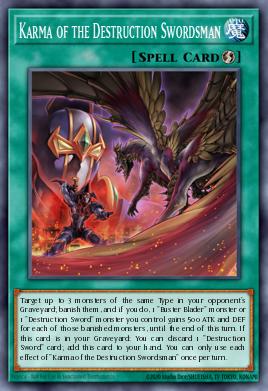 Karma of the Destruction Swordsman Yu-Gi-Oh card