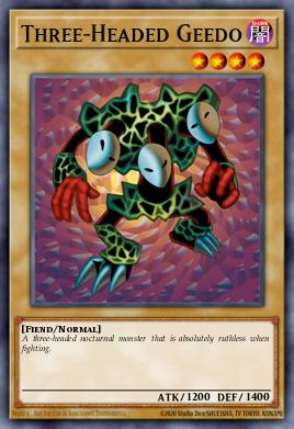Three-Headed Geedo Yu-Gi-Oh card