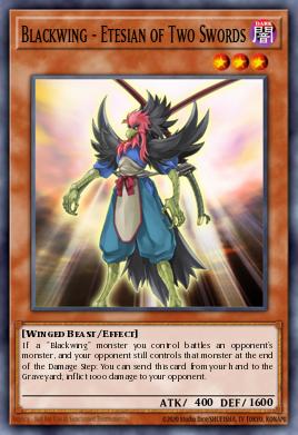 Blackwing - Etesian of Two Swords Yu-Gi-Oh card