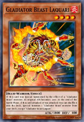 Gladiator Beast Laquari Yu-Gi-Oh card