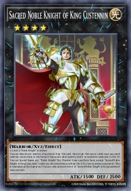 Sacred Noble Knight of King Custennin Yu-Gi-Oh card