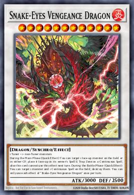 Snake-Eyes Vengeance Dragon Yu-Gi-Oh card