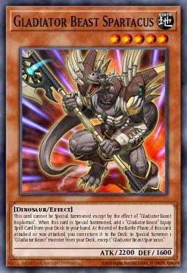 Gladiator Beast Spartacus Yu-Gi-Oh card