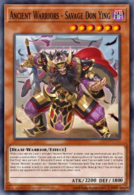 Ancient Warriors - Savage Don Ying Yu-Gi-Oh card