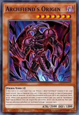 Archfiend's Origin Yu-Gi-Oh card