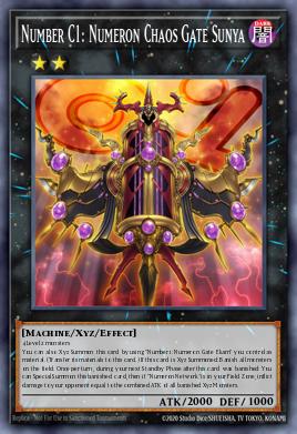 Number C1: Numeron Chaos Gate Sunya Yu-Gi-Oh card