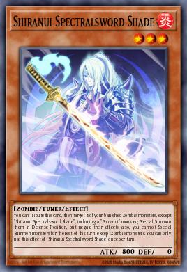 Shiranui Spectralsword Shade Yu-Gi-Oh card