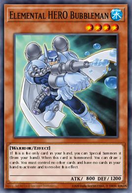 Elemental HERO Bubbleman Yu-Gi-Oh card