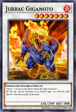 Jurrac Giganoto Yu-Gi-Oh card