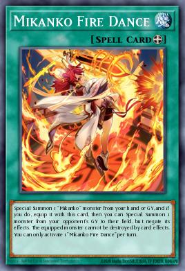 Mikanko Fire Dance Yu-Gi-Oh card