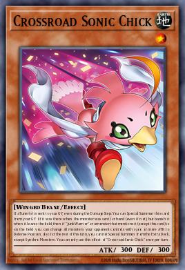 Crossroad Sonic Chick Yu-Gi-Oh card